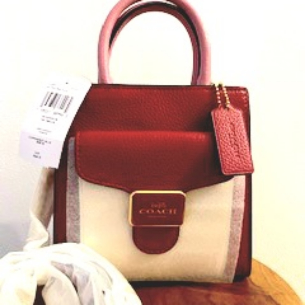 Nwt coach mini pepper multi color Gold/1941 Red